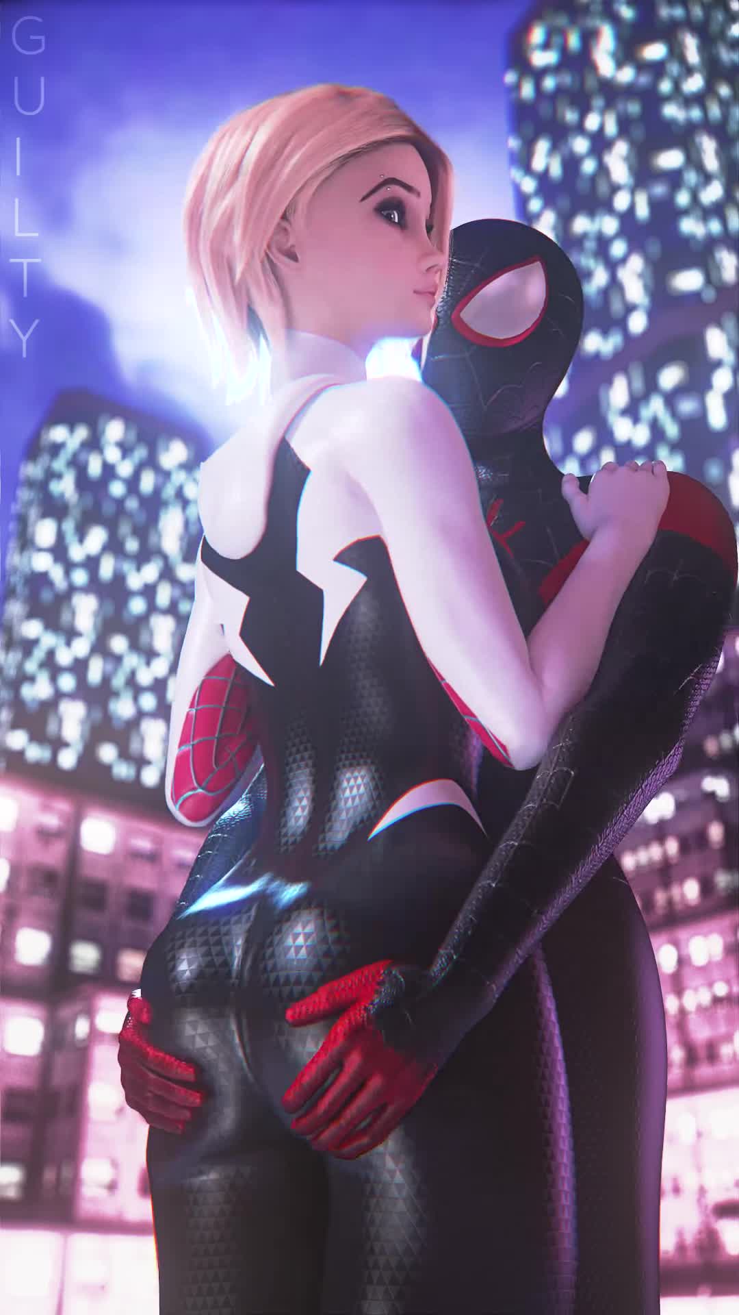 Animated Spider Porn - Spider-man: Into The Spider-verse Gwen Stacy 1boy Animated - Lewd.ninja