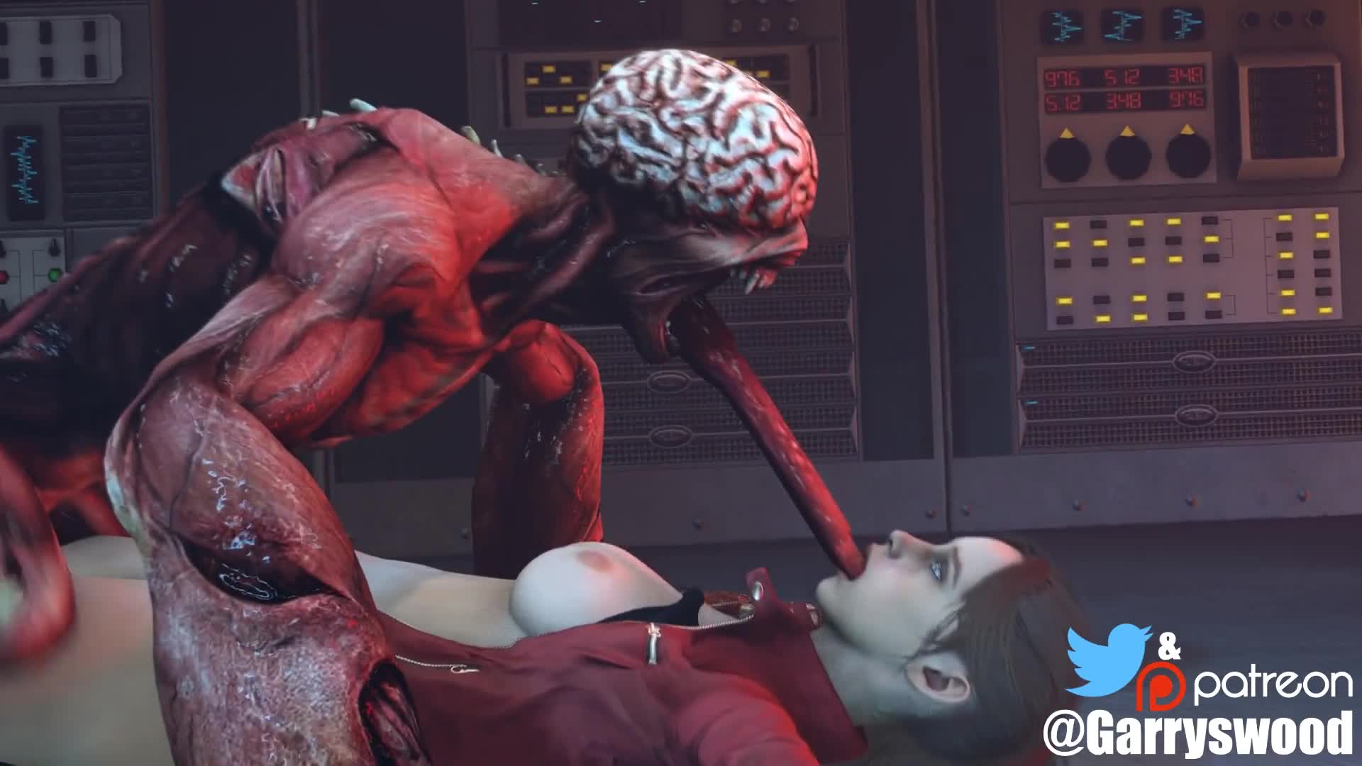 Claire redfield vs demogorgon resident evil artista:shirami