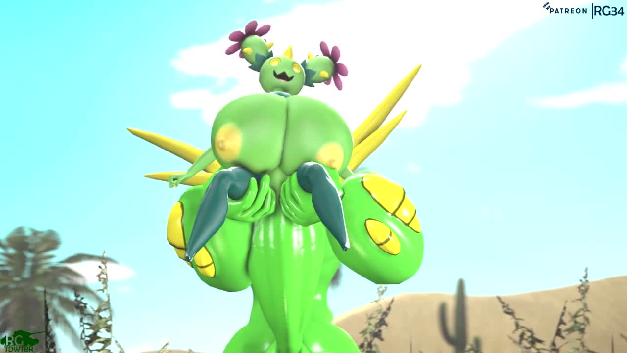 Pokemon Maractus Abdominal Bulge 3d - Lewd.ninja