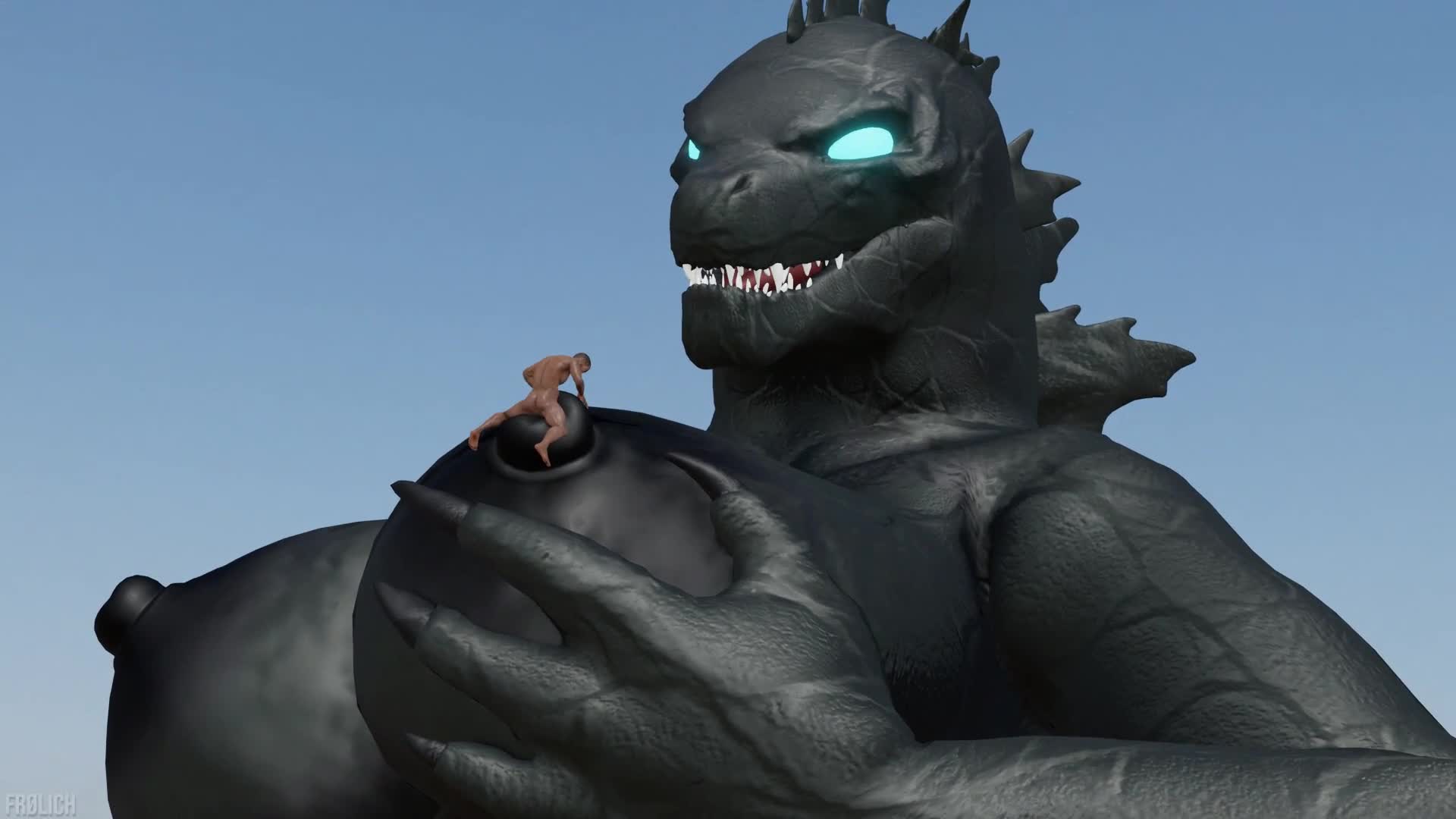 Godzilla Anthro 3d - Lewd.ninja