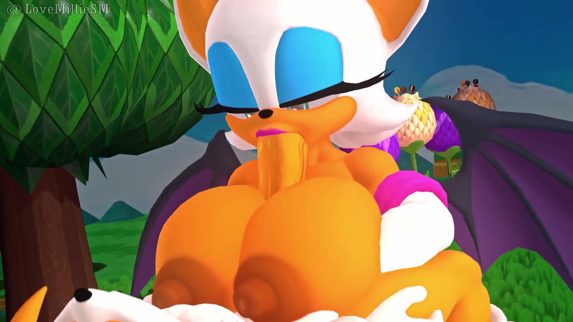 Sonic (series) Rouge The Bat Between Breasts Animated - Lewd.ninja