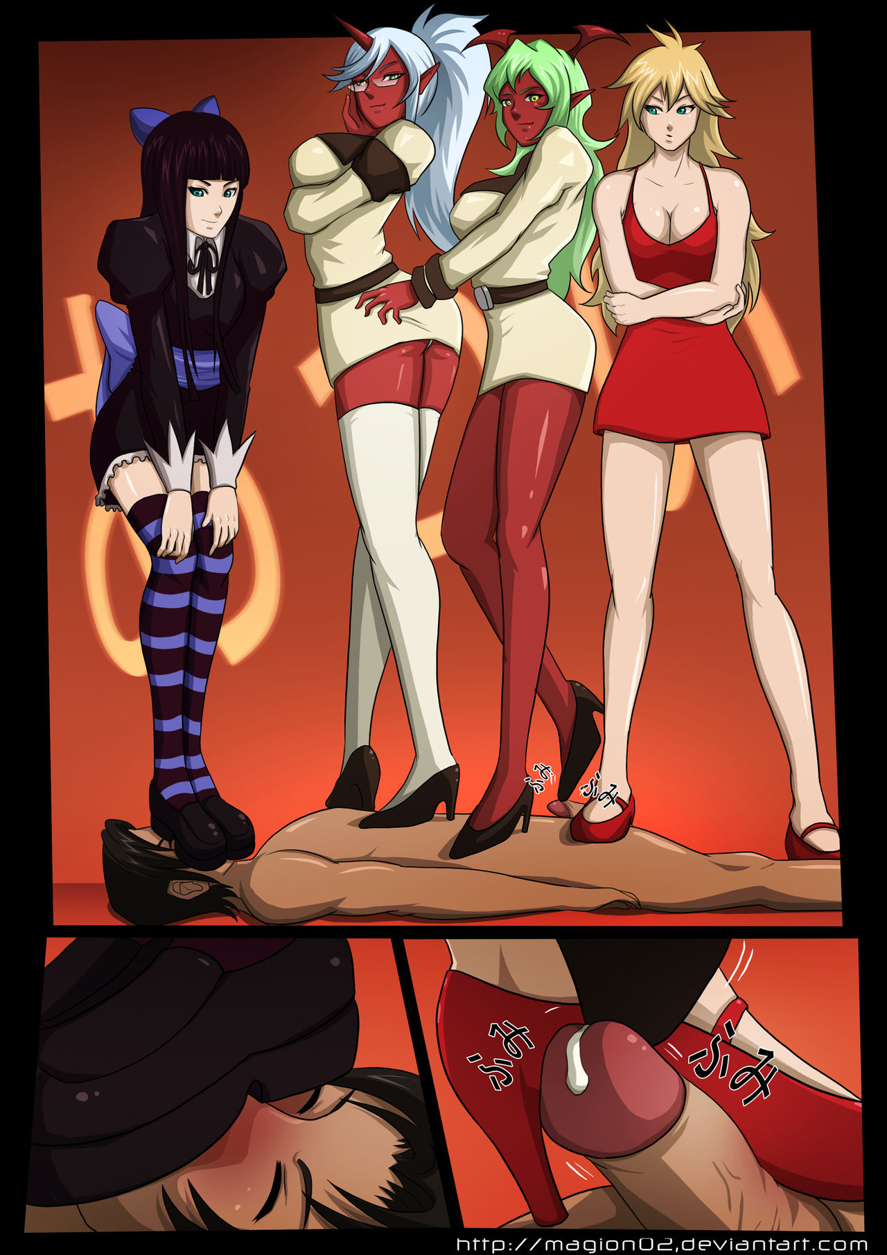 Panty and stocking with garterbelt demon sisters